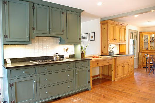 A warm, practical kitchen with clear work areas